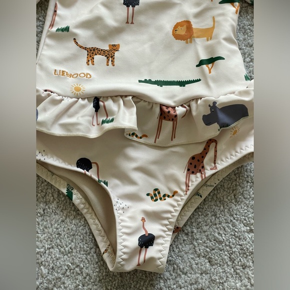 Liewood Sille Swimsuit in Ecru - Picture 3 of 9